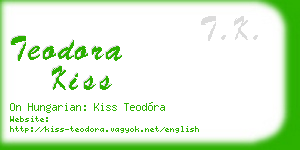teodora kiss business card