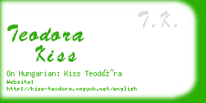 teodora kiss business card